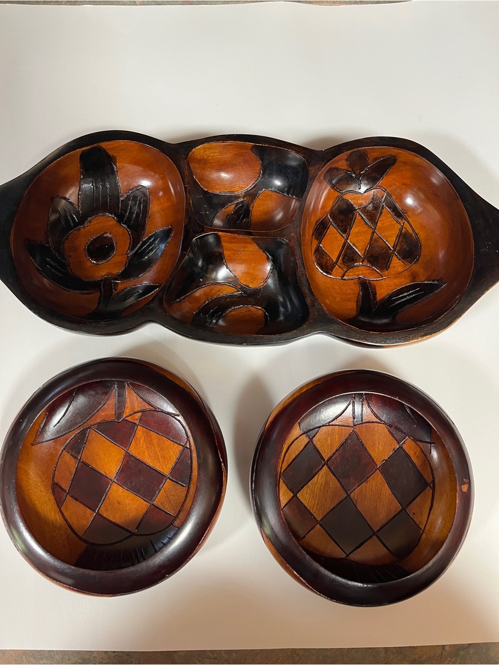 Vintage wooden serving tray